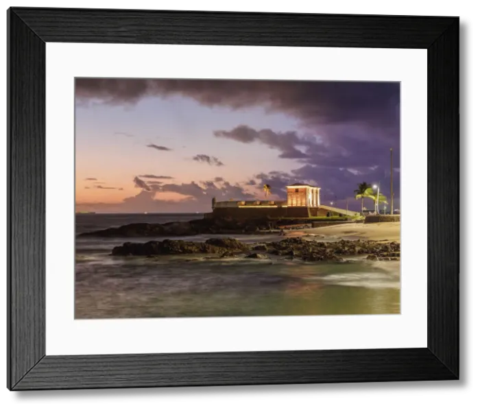 Framed Print : Santa Maria Fort at sunset, Salvador, State of Bahia, Brazil Framed Print : Santa Maria Fort at sunset, Salvador, State of Bahia, Brazil