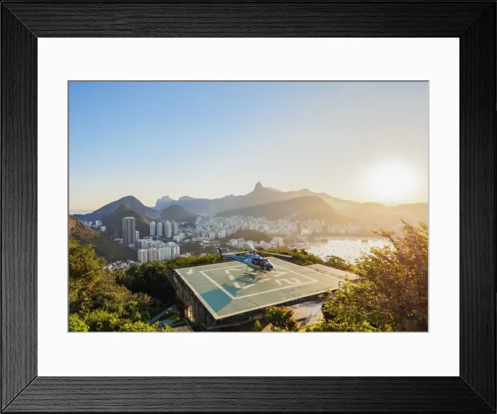Framed Print : Helipad on top of the Morro da Urca, Rio de Janeiro, Brazil Framed Print : Helipad on top of the Morro da Urca, Rio de Janeiro, Brazil