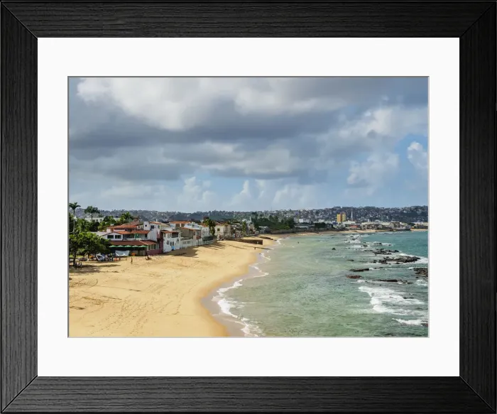 Framed Print : Boa Viagem Beach, elevated view, Salvador, State of Bahia, Brazil Framed Print : Boa Viagem Beach, elevated view, Salvador, State of Bahia, Brazil