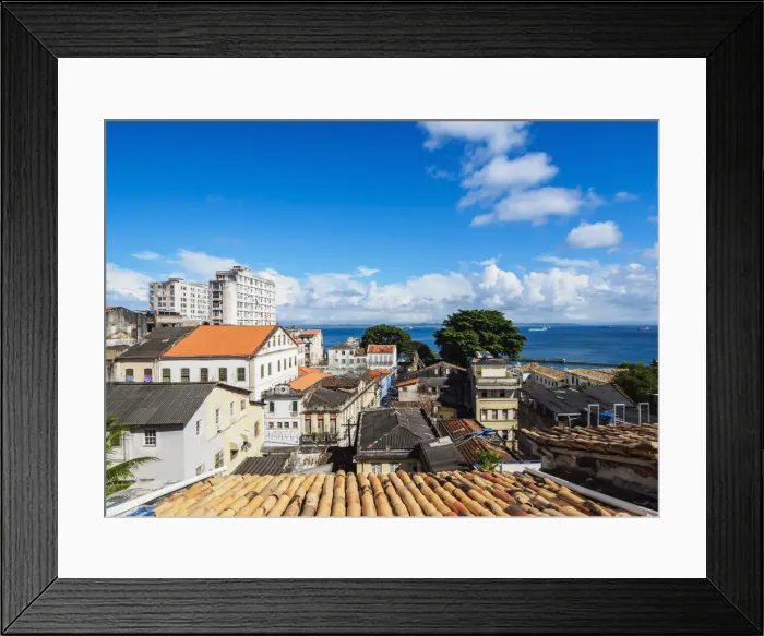 Framed Print : City Center, elevated view, Salvador, State of Bahia, Brazil Framed Print : City Center, elevated view, Salvador, State of Bahia, Brazil