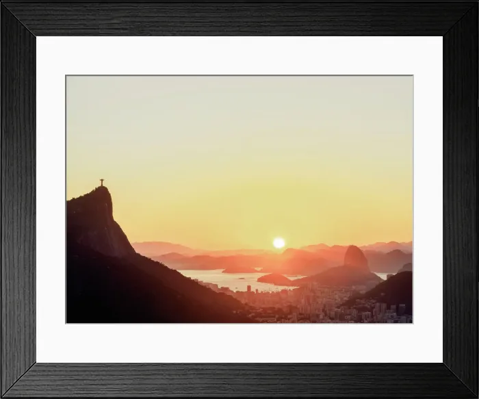 Framed Print : Cityscape from Vista Chinesa at sunrise, Rio de Janeiro, Brazil