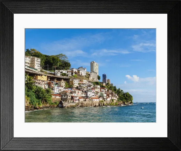 Framed Print : Buildings on the coast of the All Saints Bay, Salvador, State of Bahia, Brazil Framed Print : Buildings on the coast of the All Saints Bay, Salvador, State of Bahia, Brazil
