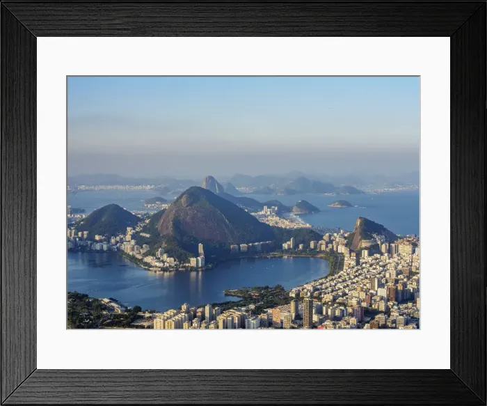 Framed Print : Rodrigo de Freitas Lagoon seen from the Dois Irmaos Mountain, Rio de Janeiro, Brazil Framed Print : Rodrigo de Freitas Lagoon seen from the Dois Irmaos Mountain, Rio de Janeiro, Brazil