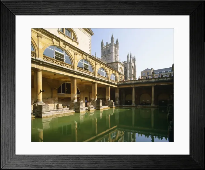 Framed Print : Roman Baths & Abbey, Bath, Avon, England Framed Print : Roman Baths & Abbey, Bath, Avon, England