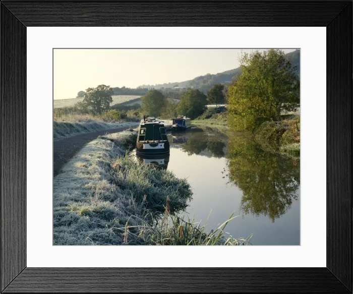 Framed Print : Kennet & Avon Canal in Frost, Bathampton, Avon, England Framed Print : Kennet & Avon Canal in Frost, Bathampton, Avon, England