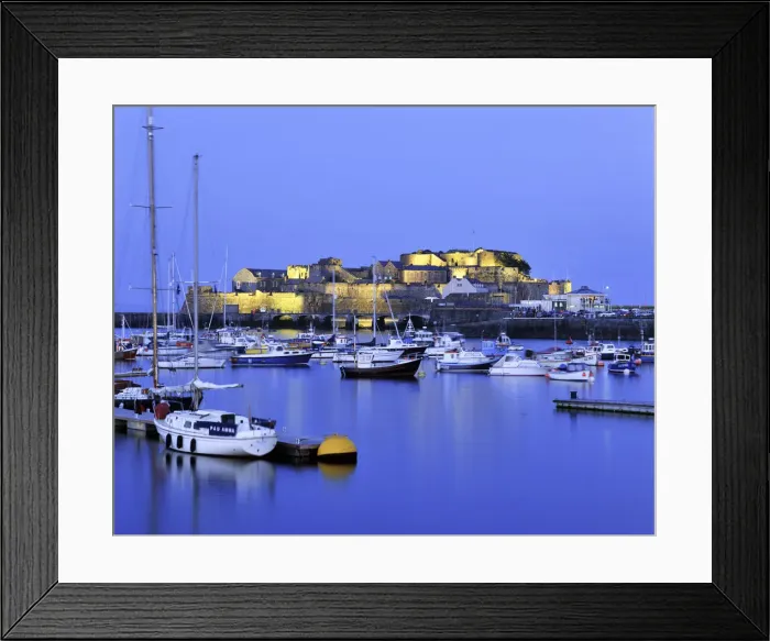 Framed Print : Castle Cornet at Night, St. Peter Port, Guernsey, Channel Islands Framed Print : Castle Cornet at Night, St. Peter Port, Guernsey, Channel Islands