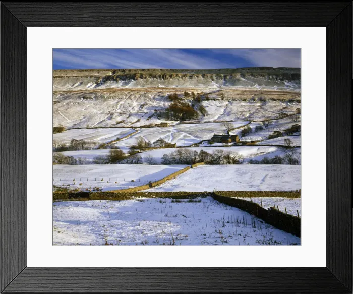 Framed Print : Yorkshire Dales in Winter, Newbiggin, North Yorkshire, England Framed Print : Yorkshire Dales in Winter, Newbiggin, North Yorkshire, England
