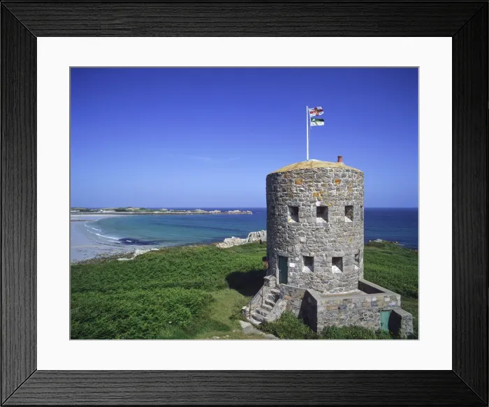 Framed Print : Pre-Martello Tower No. 5, L Ancresse Bay, Guernsey, Channel Islands