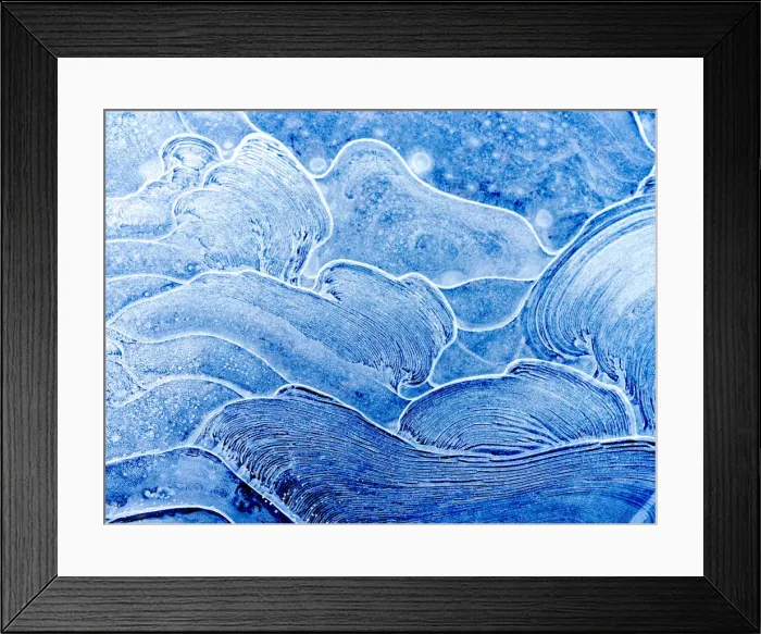 Framed Print : Ice Patterns, Lake District National Park, Cumbria, England Framed Print : Ice Patterns, Lake District National Park, Cumbria, England