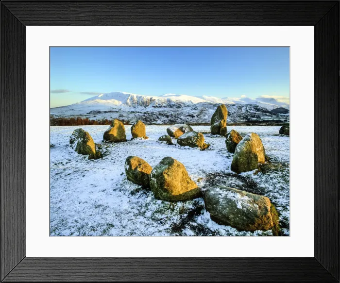 Framed Print : Castlerigg Stone Circle in Winter, Lake District National Park, Cumbria, England Framed Print : Castlerigg Stone Circle in Winter, Lake District National Park, Cumbria, England