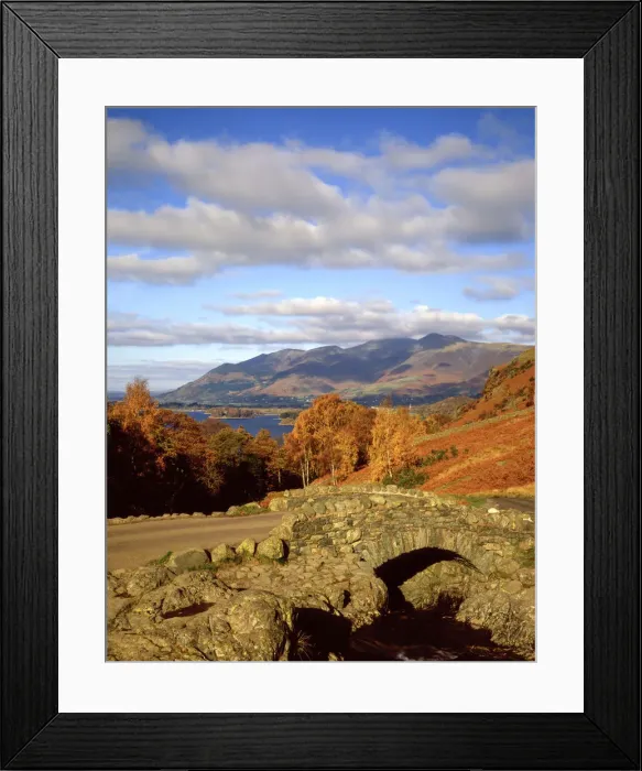 Framed Print : Ashness Bridge in Autumn, Lake District, Cumbria, England Framed Print : Ashness Bridge in Autumn, Lake District, Cumbria, England
