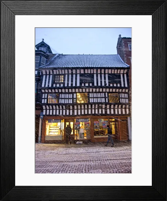 Framed Print : Newark, UK. The Medieval governors house has now been converted into a bakery Framed Print : Newark, UK. The Medieval governors house has now been converted into a bakery