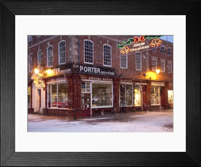 Framed Print : Newark, UK. Newark high street in winter