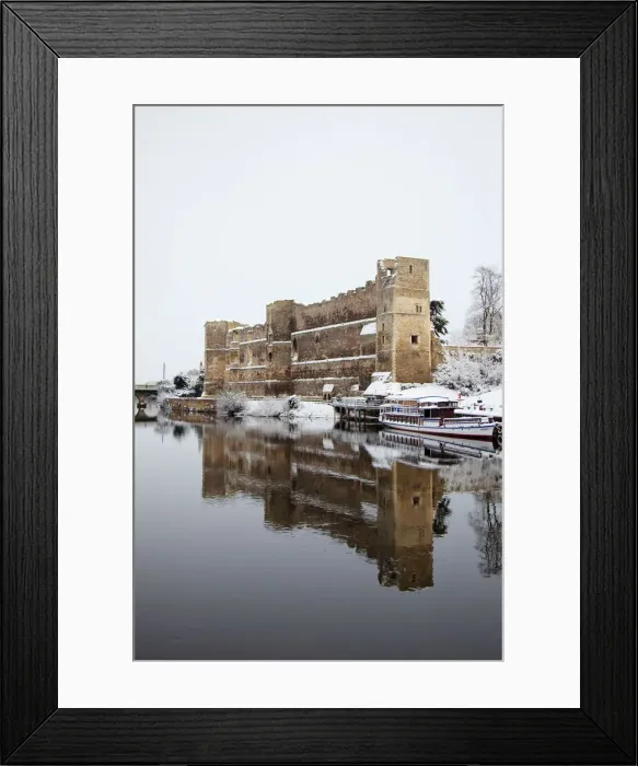 Framed Print : Newark, UK. The castle on the bank of the river trent in winter