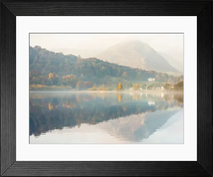Framed Print : Lake Grasmere in the morning mist, Cumbria, UK