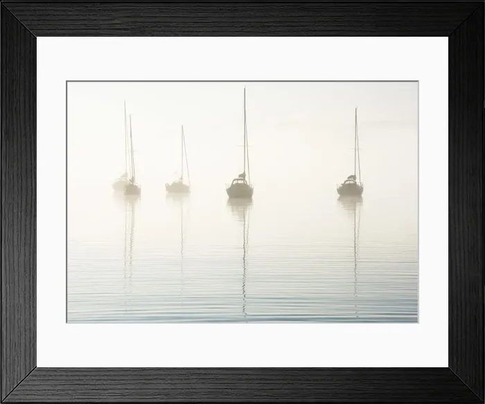 Framed Print : Morning fog on Windermere, Cumbria, UK Framed Print : Morning fog on Windermere, Cumbria, UK