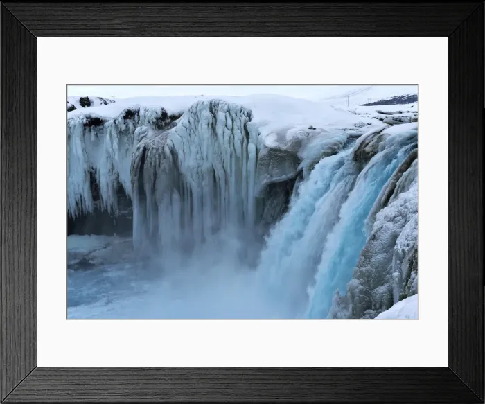 Framed Print : Godafoss waterfall in December, Iceland Framed Print : Godafoss waterfall in December, Iceland
