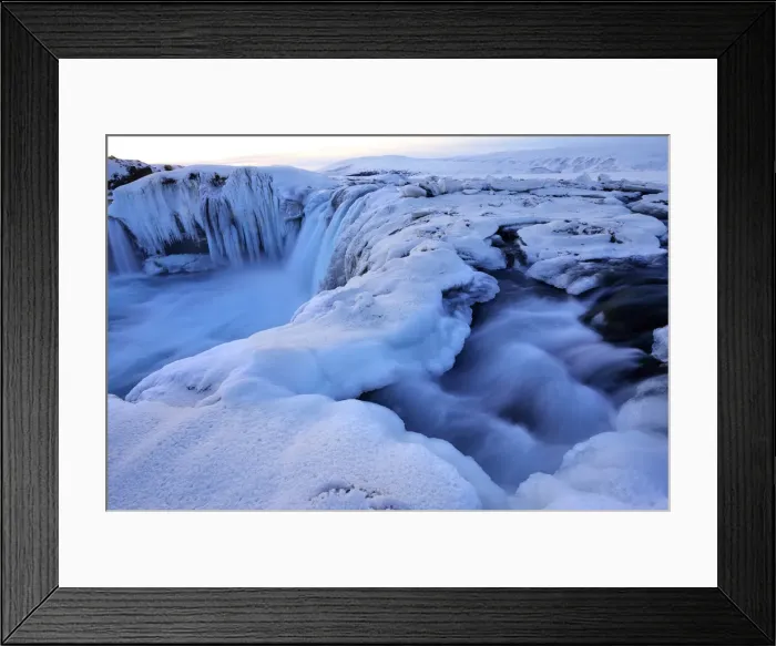 Framed Print : Godafoss waterfall in December, Iceland Framed Print : Godafoss waterfall in December, Iceland