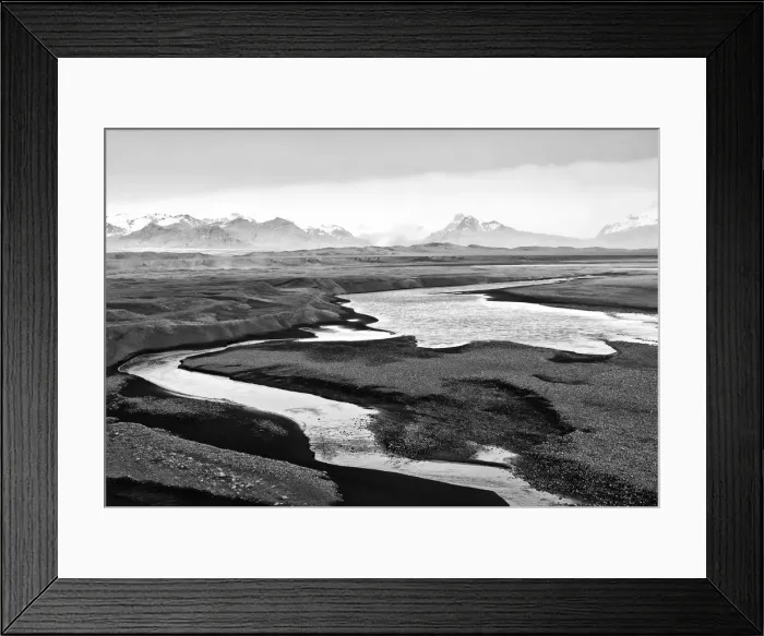 Framed Print : Skeidararsandur, an almost desert plain that is mainly made of volcanic sands, Iceland