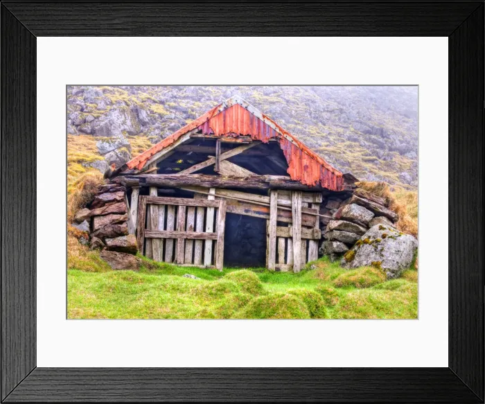 Framed Print : Old hut, Iceland Framed Print : Old hut, Iceland