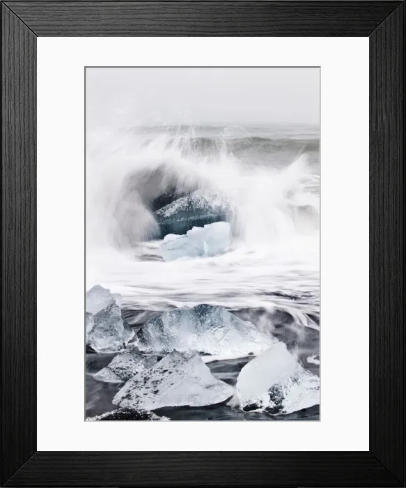 Framed Print : Ice on Jokulsa beach, Iceland Framed Print : Ice on Jokulsa beach, Iceland