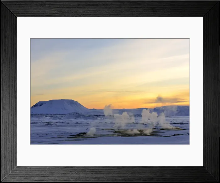 Framed Print : Hot sulphur springs at Hverfell, Myvatn, Iceland Framed Print : Hot sulphur springs at Hverfell, Myvatn, Iceland