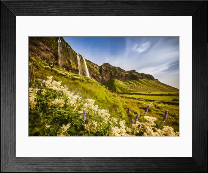 Framed Print : Southern Iceland. Seljalandfoss waterfall, the romantic waterfall of Iceland Framed Print : Southern Iceland. Seljalandfoss waterfall, the romantic waterfall of Iceland