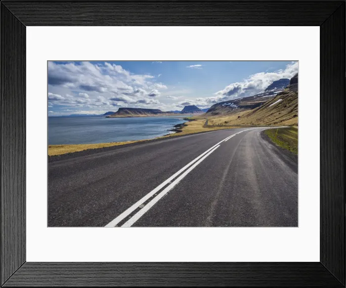 Framed Print : Iceland. Road on the coast Framed Print : Iceland. Road on the coast