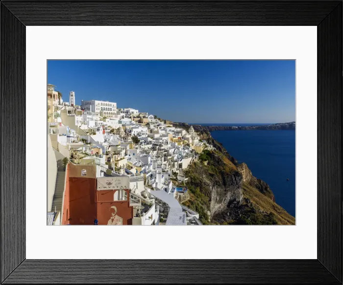 Framed Print : Fira, Santorini, South Aegean, Greece