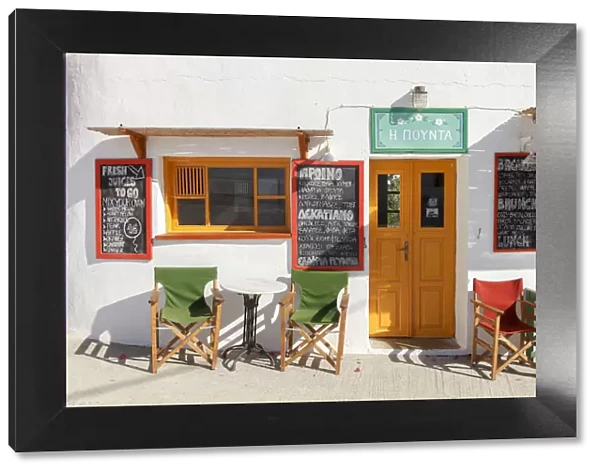Cafe in the Chora, Folegandros, Cyclades, Greece