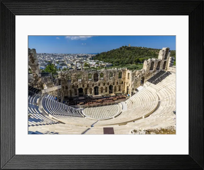 Framed Print : Odeon of Herodes Atticus theatre, Acropolis, Athens, Attica, Greece