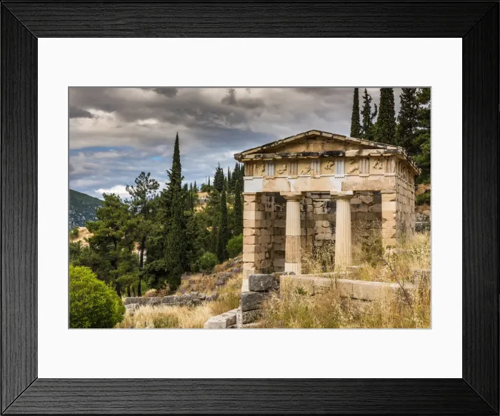 Framed Print : Athenian Treasury, Delphi, Central Greece, Greece Framed Print : Athenian Treasury, Delphi, Central Greece, Greece