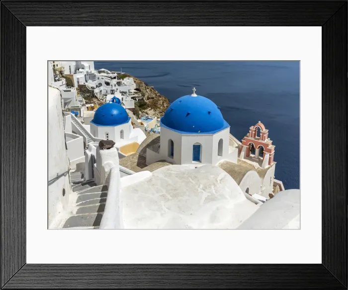 Framed Print : Greek orthodox church in Oia, Santorini, South Aegean, Greece Framed Print : Greek orthodox church in Oia, Santorini, South Aegean, Greece