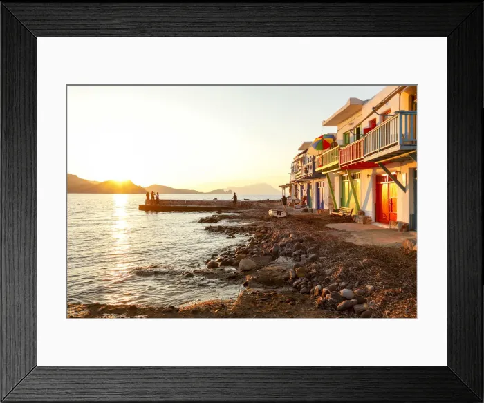 Framed Print : Colourful houses in the small village of Klima on the island of Milos, Cyclades, Greece Framed Print : Colourful houses in the small village of Klima on the island of Milos, Cyclades, Greece