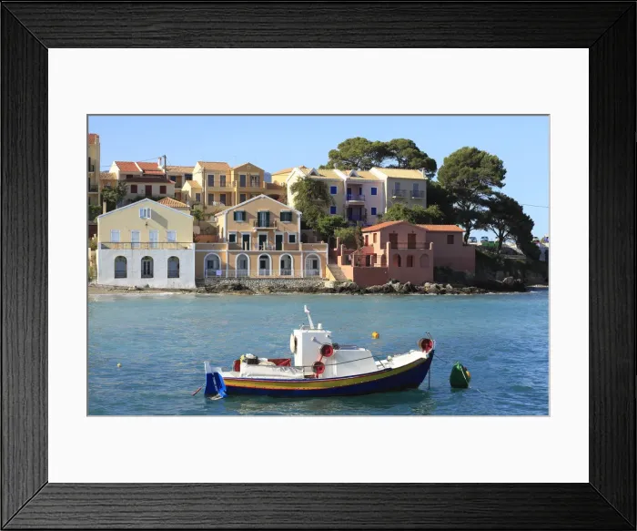 Framed Print : Village Assos, Kefalonia, Ionian Islands, Greece Framed Print : Village Assos, Kefalonia, Ionian Islands, Greece