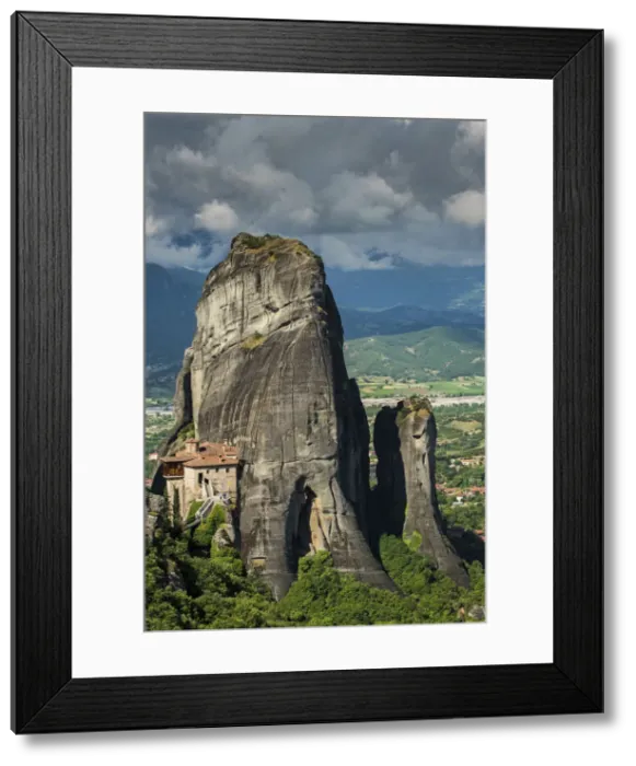 Framed Print : Monastery of Moni Agias Varvaras Roussanou with the spectacular massive rocky pinnacles Framed Print : Monastery of Moni Agias Varvaras Roussanou with the spectacular massive rocky pinnacles