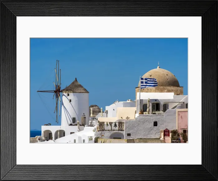Framed Print : Windmill, Oia, Santorini, South Aegean, Greece Framed Print : Windmill, Oia, Santorini, South Aegean, Greece
