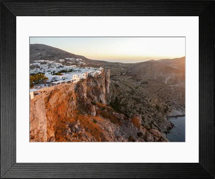 Framed Print : Chora bilt on the Cliff, Folegandros, Cyclades, Greece Framed Print : Chora bilt on the Cliff, Folegandros, Cyclades, Greece