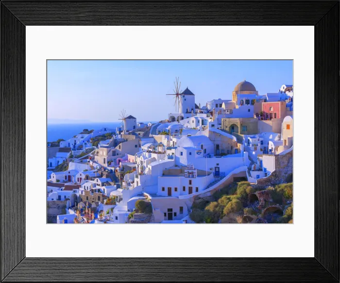 Framed Print : Oia, Santorini, Cyclades Islands, Greece
