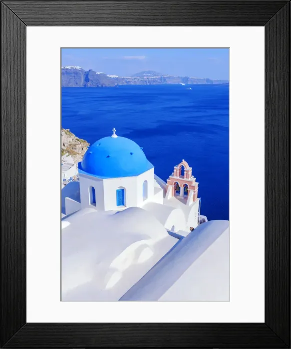 Framed Print : Oia village, elevated view, Oia, Santorini, Cyclades Islands, Greece Framed Print : Oia village, elevated view, Oia, Santorini, Cyclades Islands, Greece