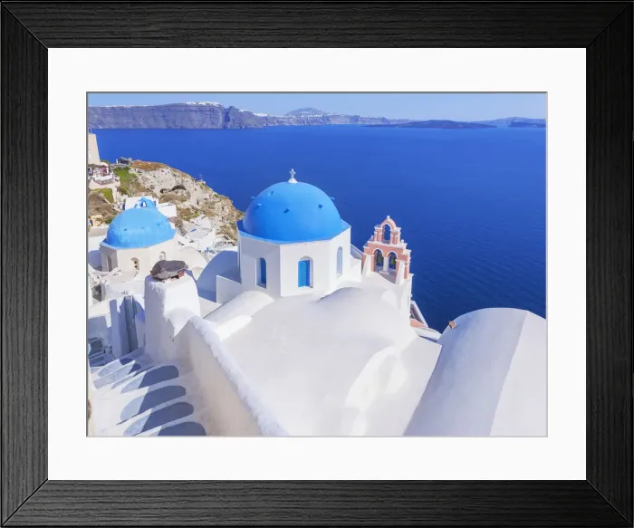 Framed Print : Oia village, elevated view, Oia, Santorini, Cyclades Islands, Greece Framed Print : Oia village, elevated view, Oia, Santorini, Cyclades Islands, Greece