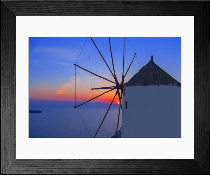 Framed Print : Wndmill at sunset, Oia, Santorini, Cyclades Islands, Greece Framed Print : Wndmill at sunset, Oia, Santorini, Cyclades Islands, Greece