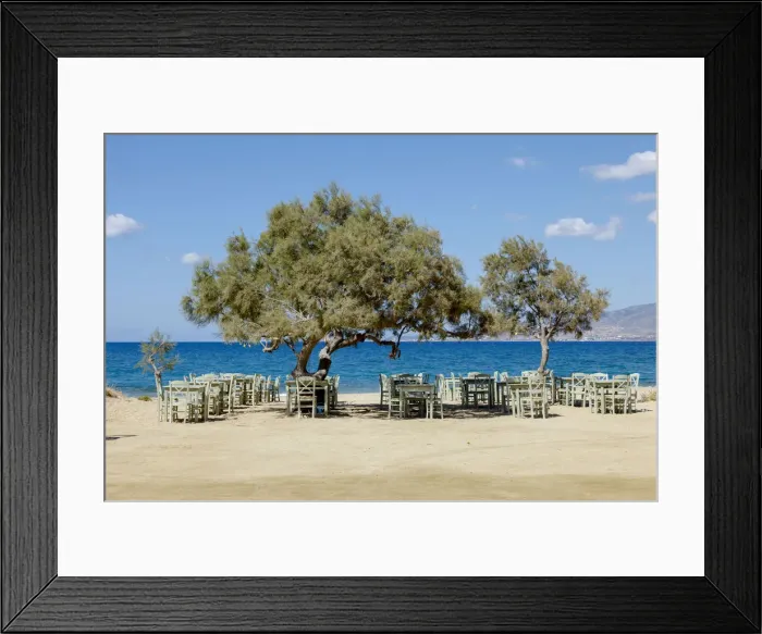 Framed Print : Beach restaurant in Agia Anna, Naxos Island, Cyclades Islands, Greece Framed Print : Beach restaurant in Agia Anna, Naxos Island, Cyclades Islands, Greece