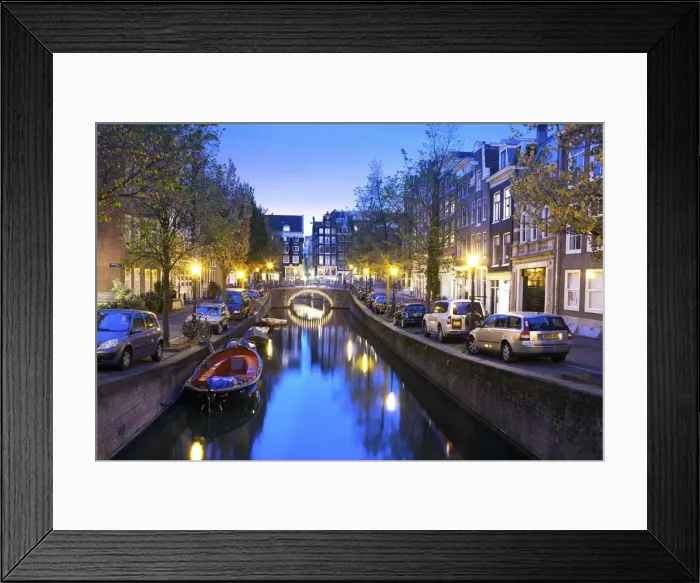 Framed Print : Europe, Netherlands, Holland, Amsterdam, Joordan, Grachtengordel West, a view east Framed Print : Europe, Netherlands, Holland, Amsterdam, Joordan, Grachtengordel West, a view east