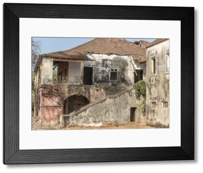 Framed Print : Africa, Guinea Bissau, Bijagos Islands. Colonial building on the island Bubaque Framed Print : Africa, Guinea Bissau, Bijagos Islands. Colonial building on the island Bubaque