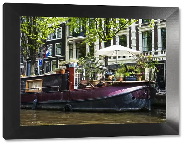 Traditional houseboat, Amsterdam, the Netherlands