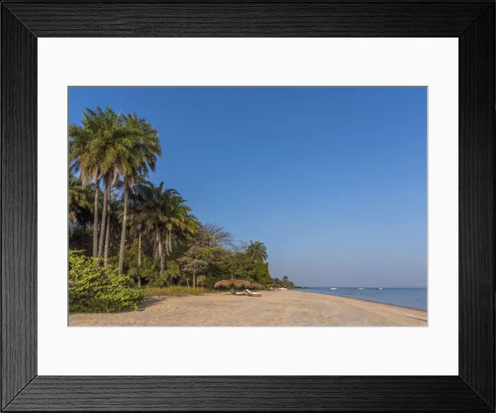 Framed Print : Africa, Guinea Bissau. Bijagos Islands. The sandy beach of Rubane Island Ponta Anchaca