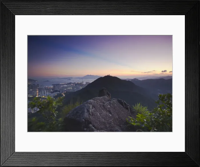 Framed Print : View of Beacon Hill and Lantau Island from Lion Rock, Kowloon, Hong Kong, China Framed Print : View of Beacon Hill and Lantau Island from Lion Rock, Kowloon, Hong Kong, China