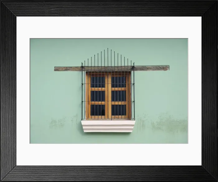 Framed Print : Window detail, Comayagua, Central America, Honduras