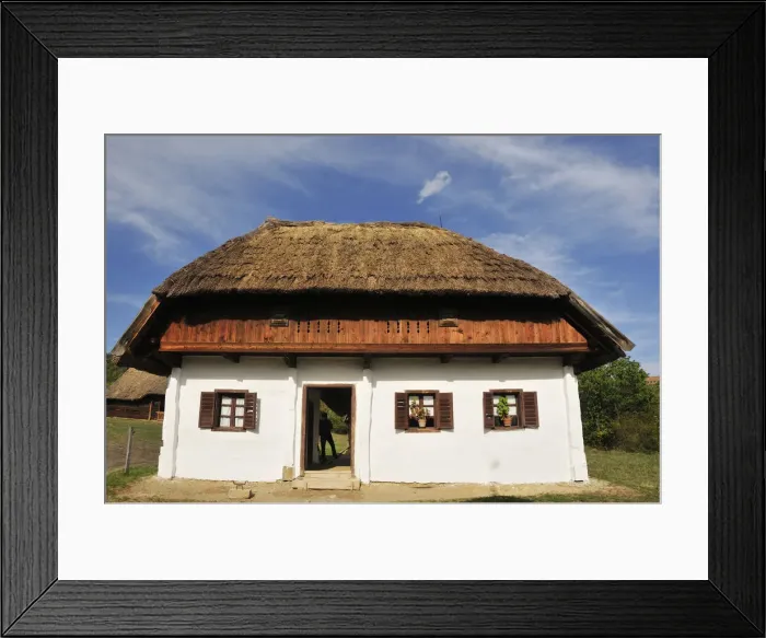 Framed Print : House of the Baglad region. Open-air museum (Skanzen) near Szentendre. Hungary Framed Print : House of the Baglad region. Open-air museum (Skanzen) near Szentendre. Hungary